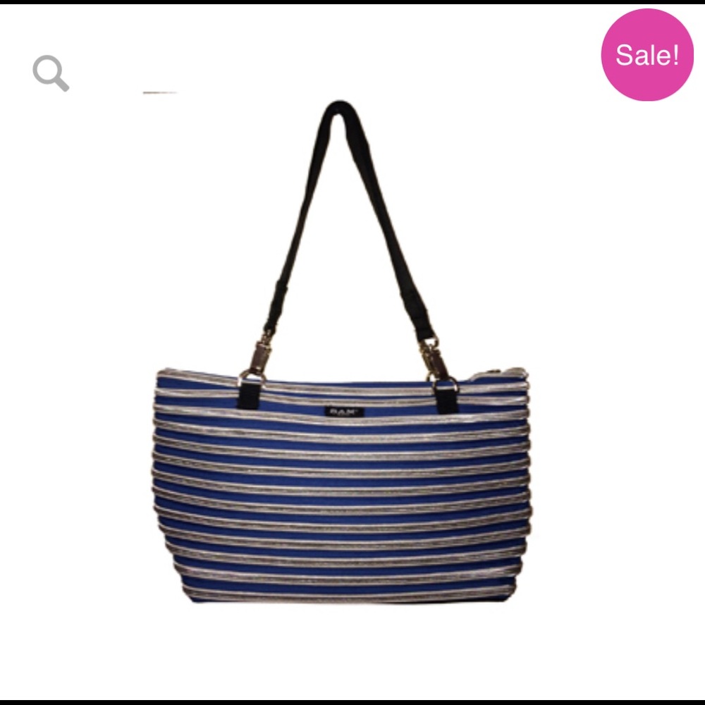 BAM BAGS - Tote - blue & silver